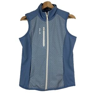 RLX Golf Ralph Lauren Women's XS Printed Terry Sleeveless Full-Zip Vest